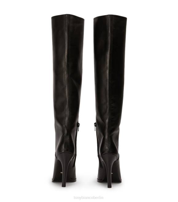 kniehohe Stiefel| de Tony Bianco Frauen heiße Wadenstiefel Schwarz hochglänzend 4624395